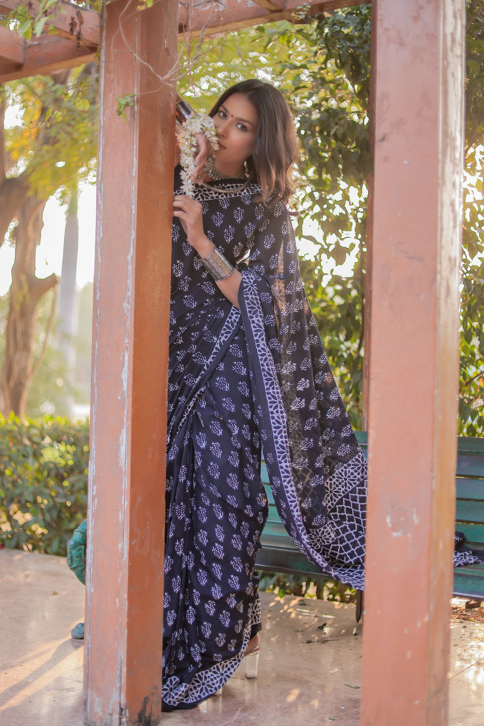 Blue Cotton Ready-to-Wear Saree 417