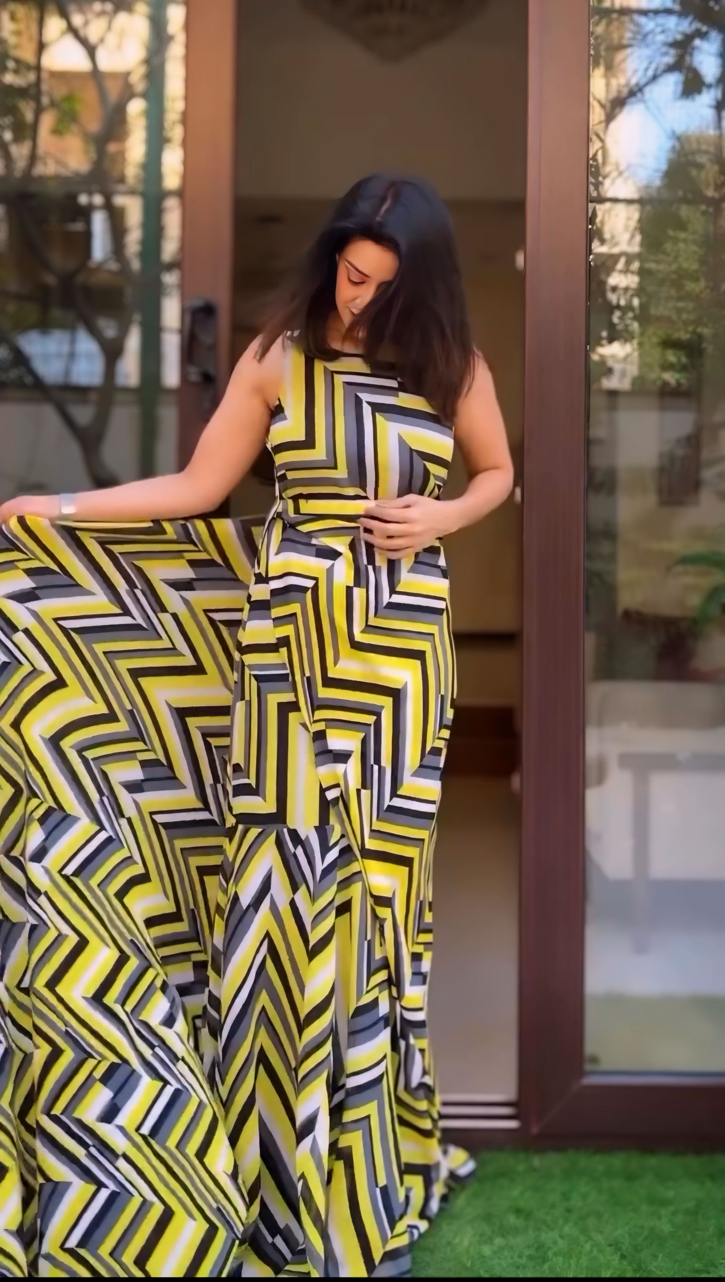 Yellow Premium Ready-to-Wear Jumpsuit Saree 299