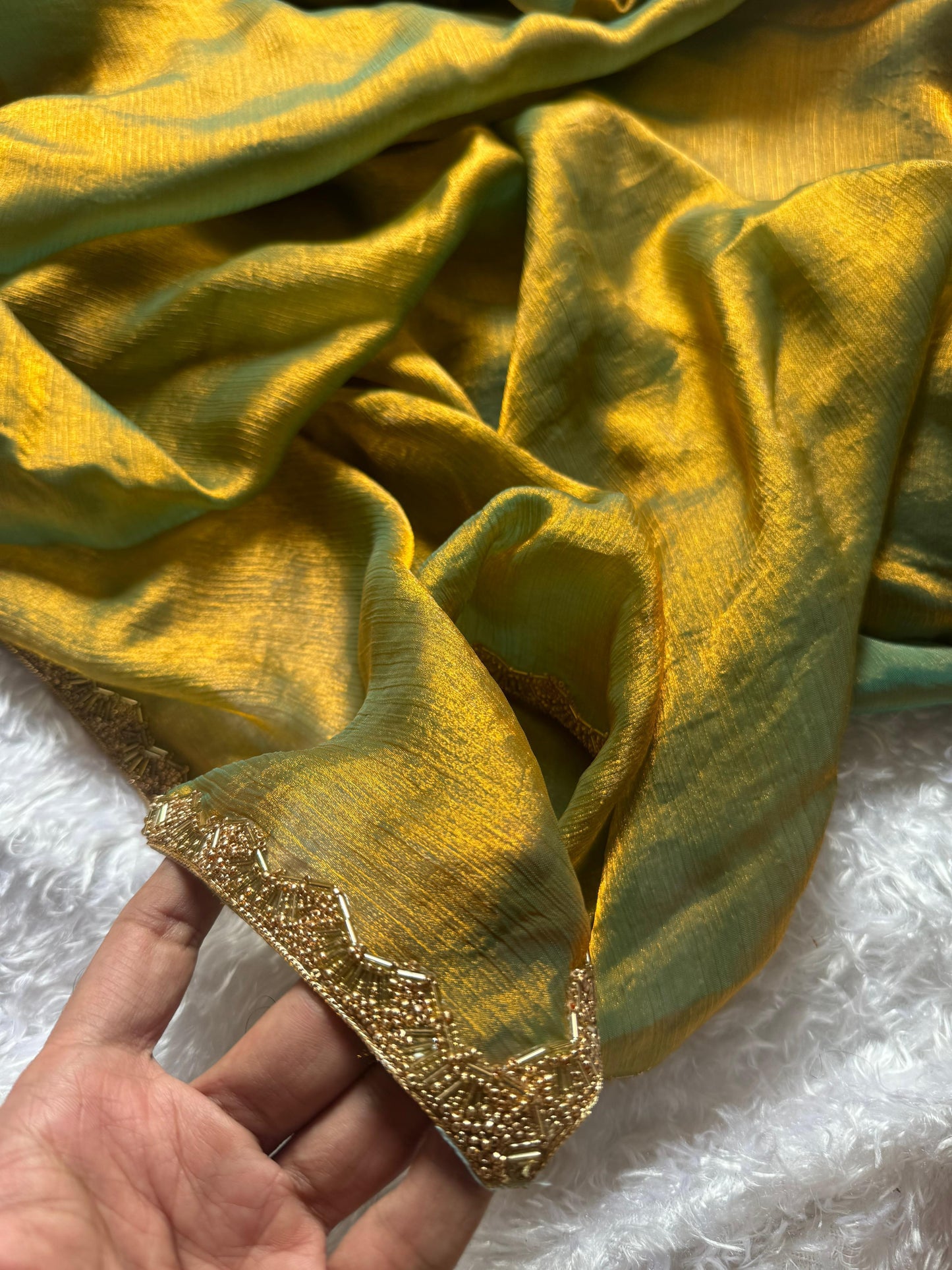 Golden Shaded Ready-to-Wear Saree 376