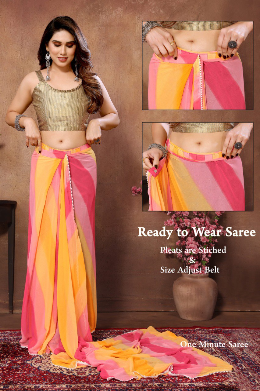 Multicolor Printed Ready-to-Wear Saree 273