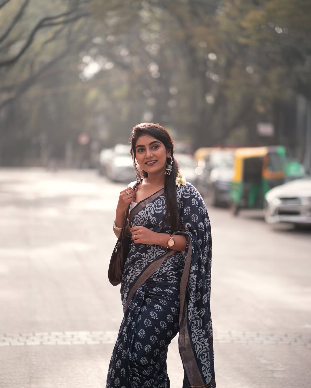 Blue Cotton Ready-to-Wear Saree 400