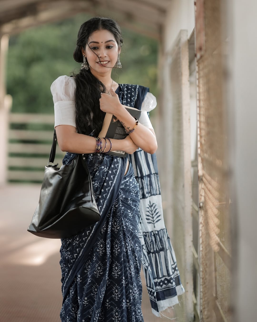 Blue Cotton Ready-to-Wear Saree 399