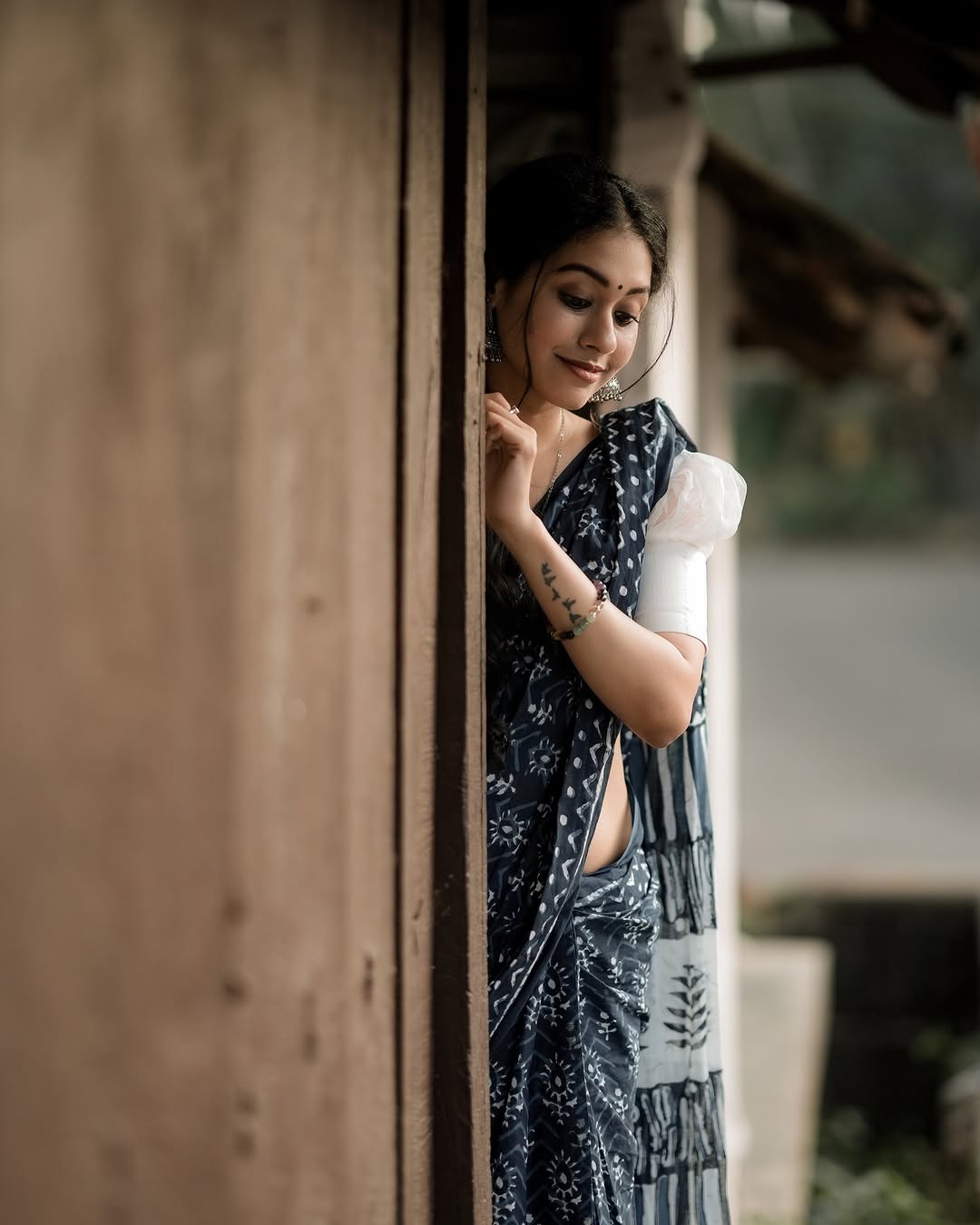 Blue Cotton Ready-to-Wear Saree 399