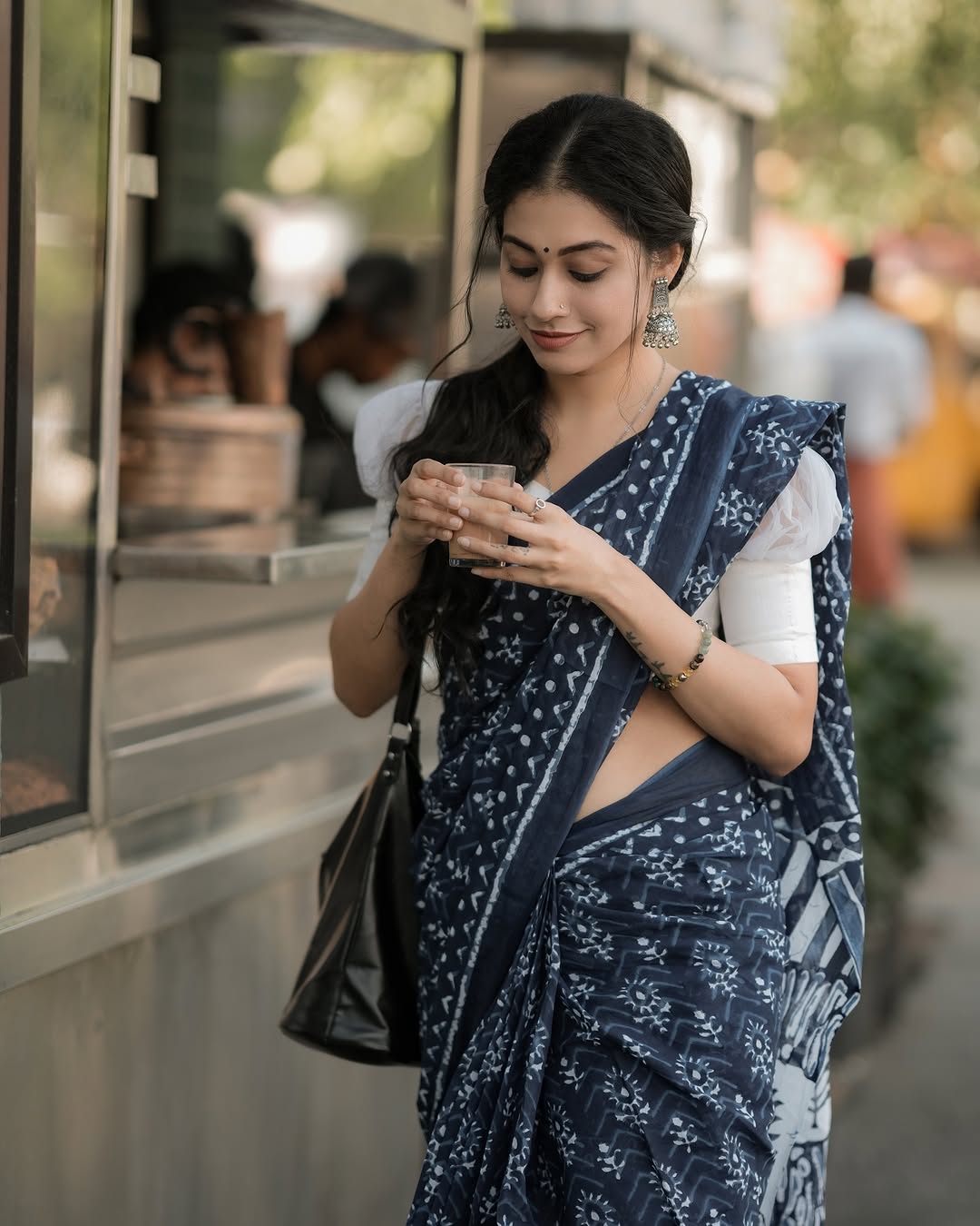 Blue Cotton Ready-to-Wear Saree 399