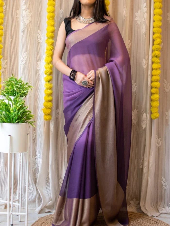 Pastel finish Ready-to-Wear Saree 207