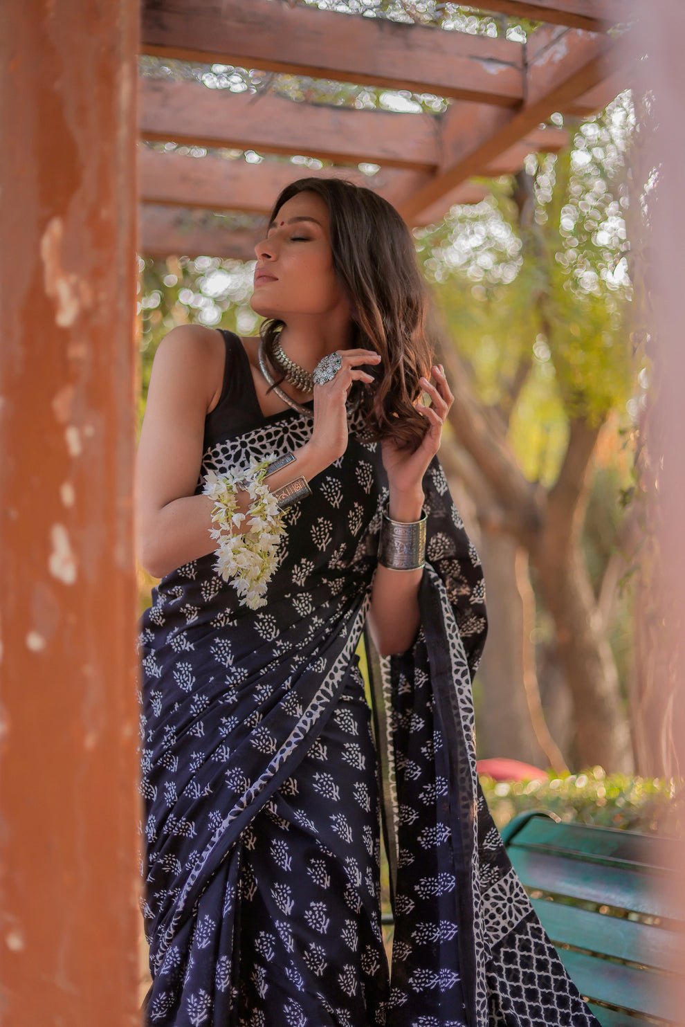 Blue Cotton Ready-to-Wear Saree 417