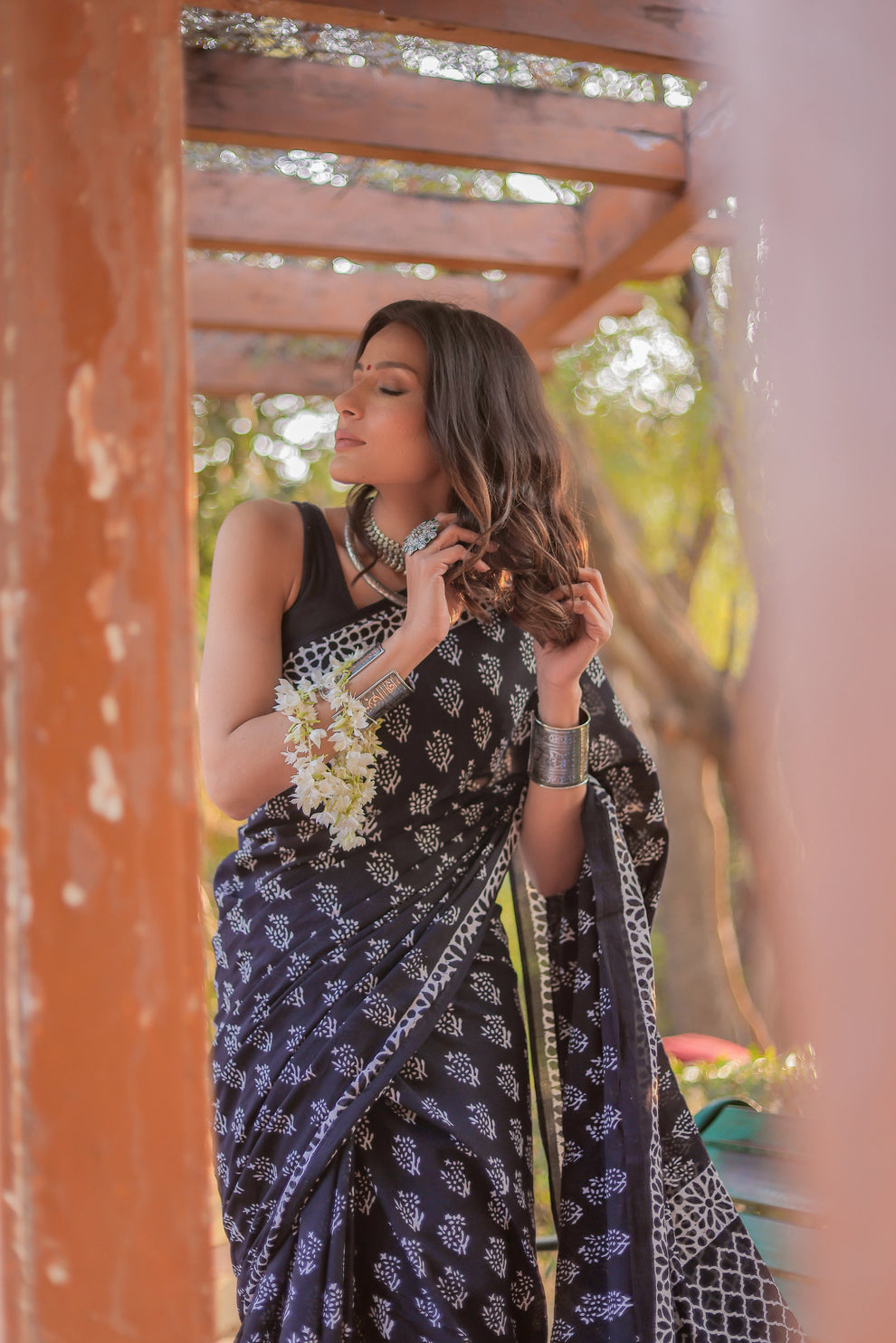 Blue Cotton Ready-to-Wear Saree 417