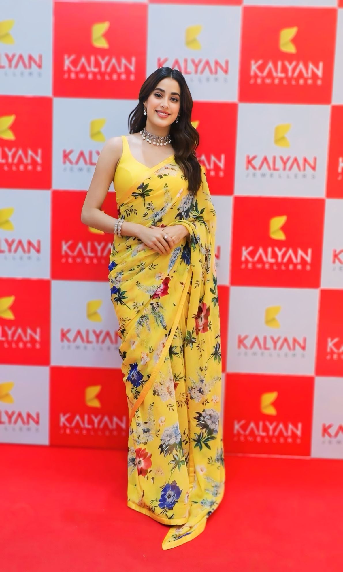 YellowFloral Printed Ready-to-Wear Saree 338-1
