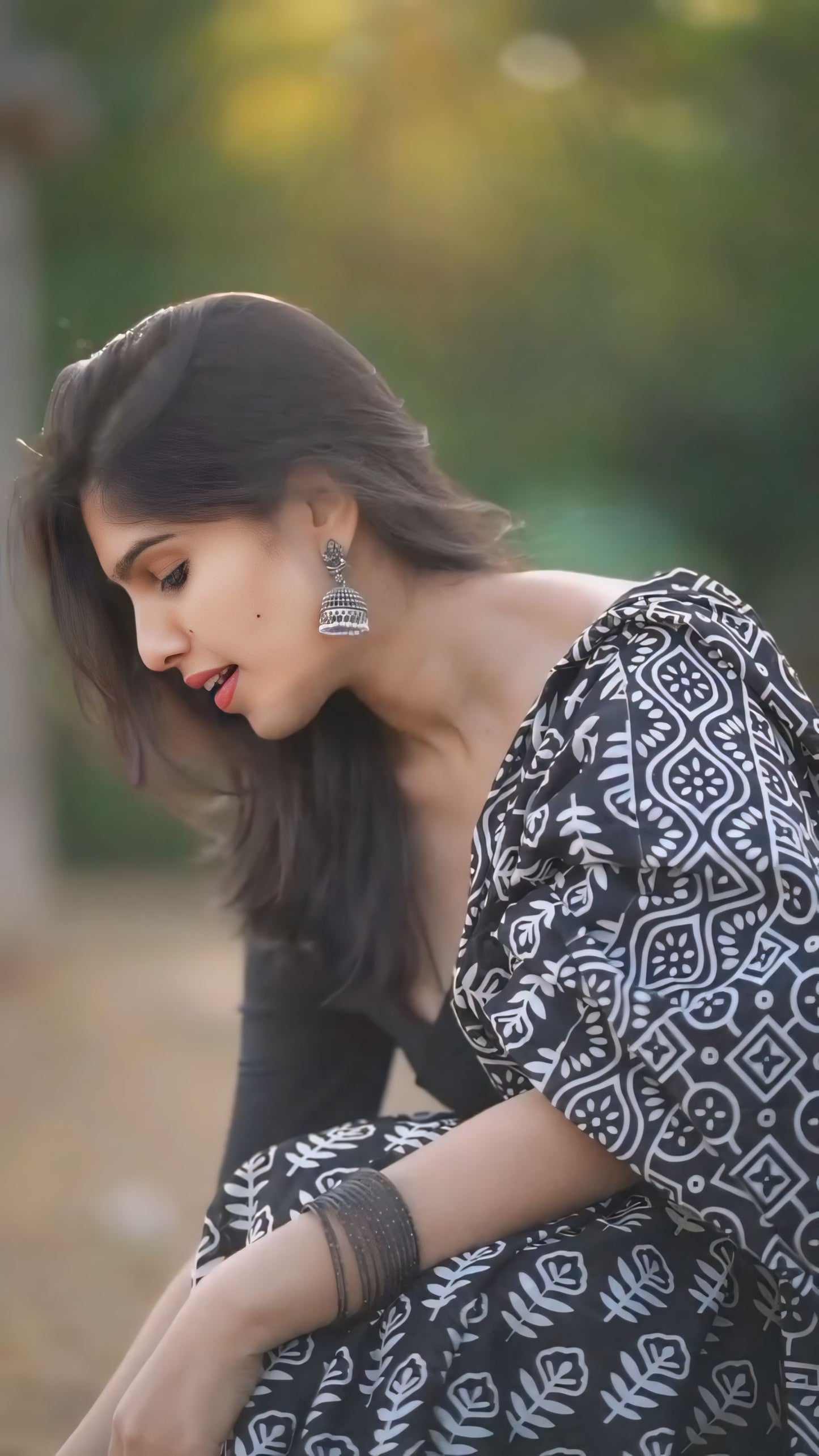 Black Cotton Ready-to-Wear Saree 394