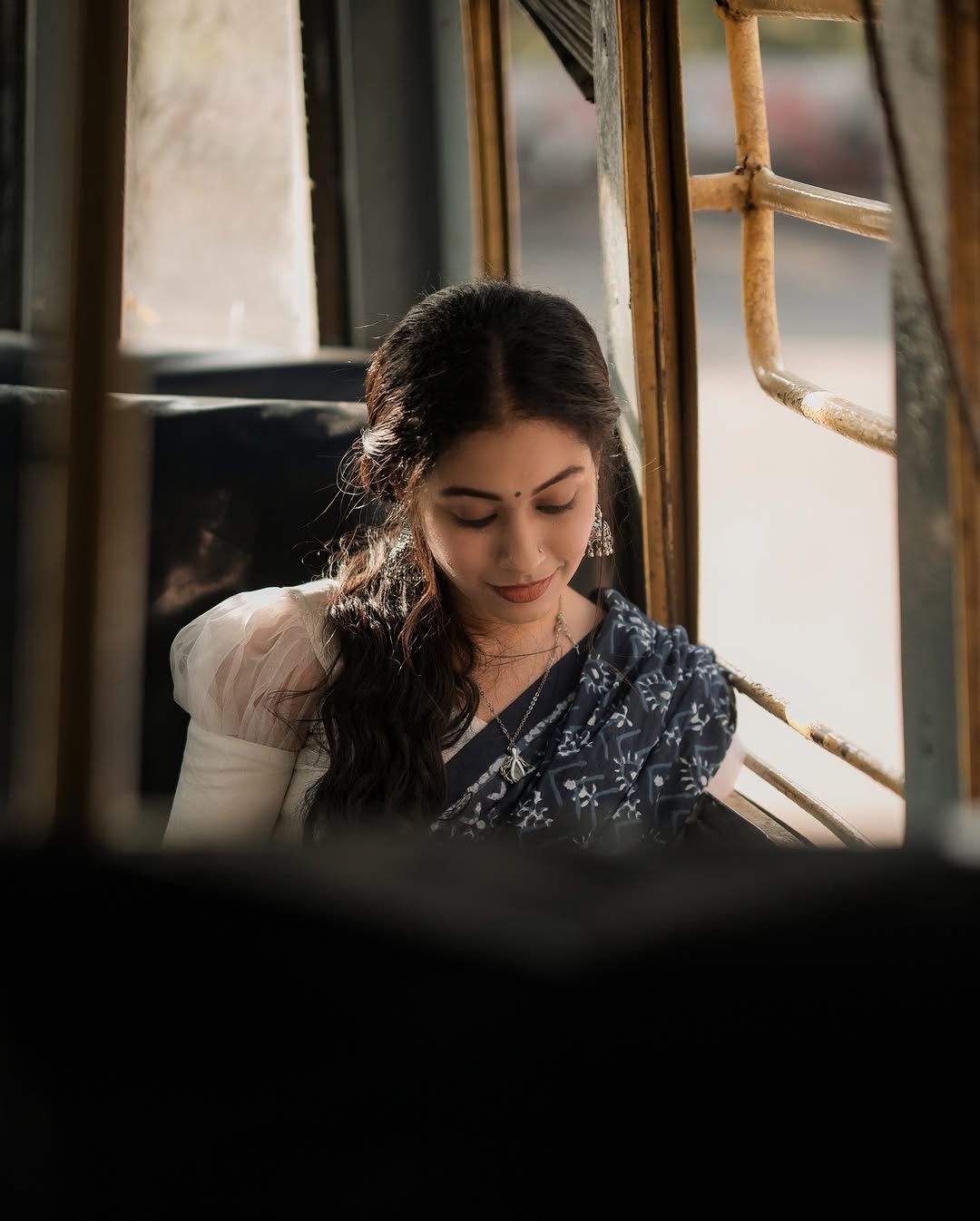 Blue Cotton Ready-to-Wear Saree 399