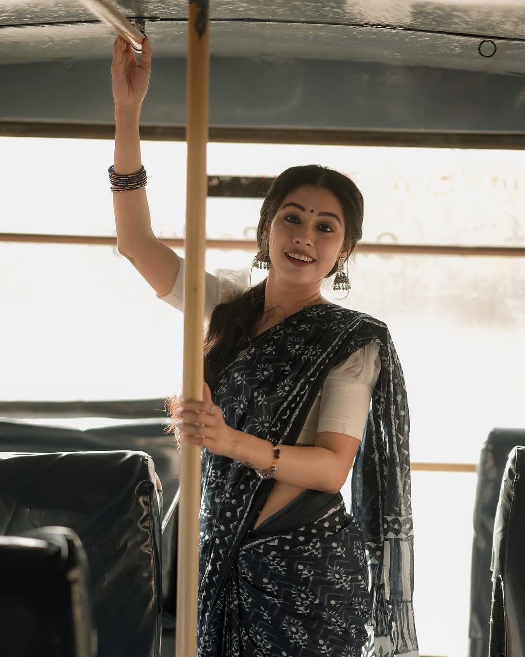 Blue Cotton Ready-to-Wear Saree 399