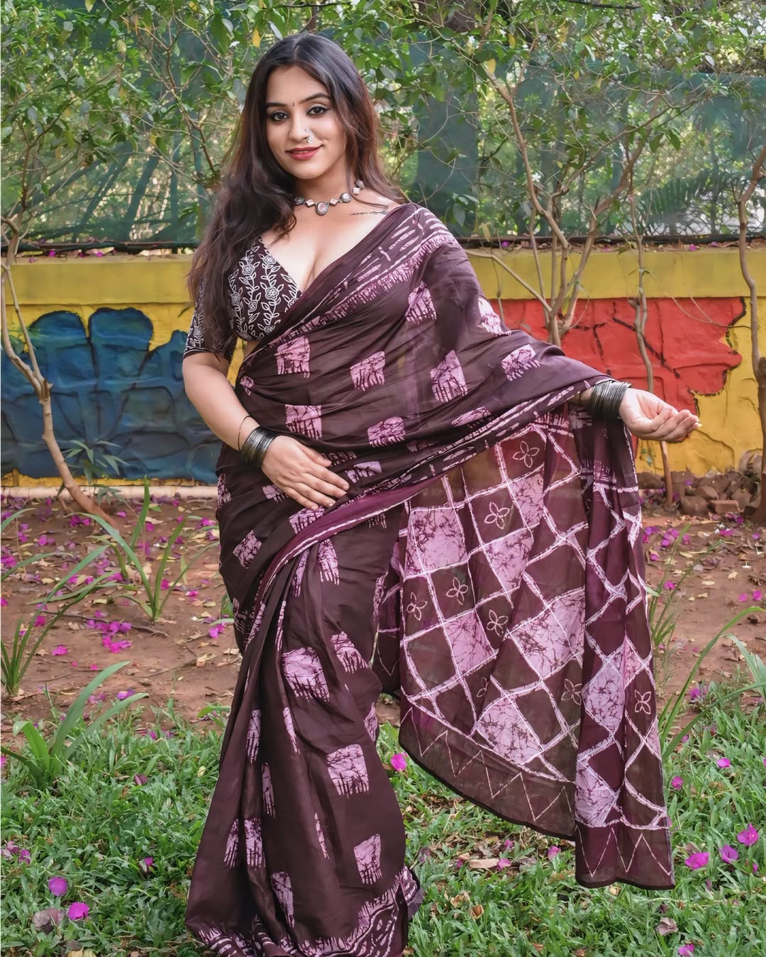 Brown Cotton Ready-to-Wear Saree 469