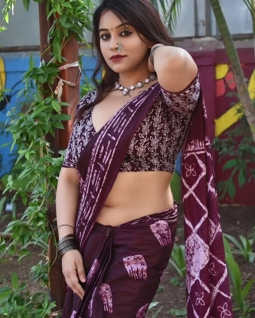 Brown Cotton Ready-to-Wear Saree 469