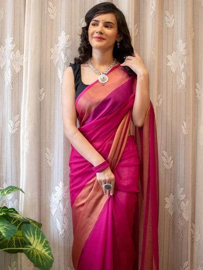 Pastel finish Ready-to-Wear Saree 207