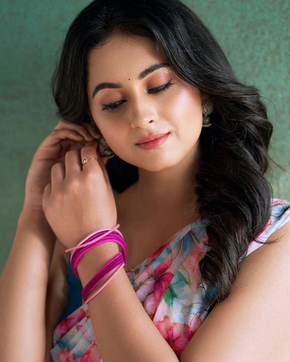 Multicolor floral Printed Ready-to-Wear Saree 223