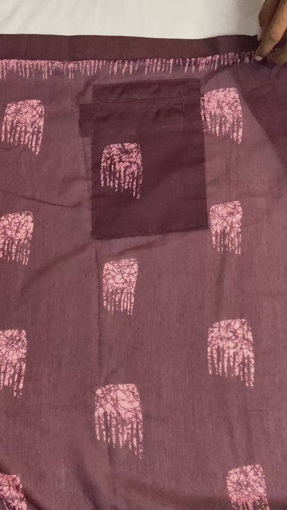 Maroon Cotton Ready-to-Wear Saree 469